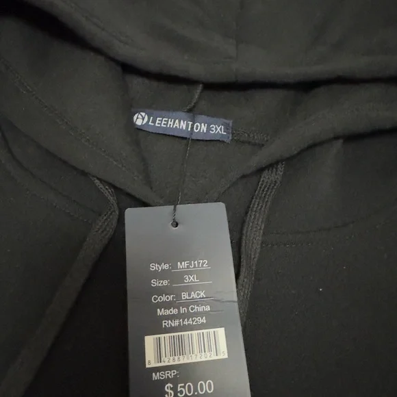 Classic Black Hoodie for Men - Picture 2 of 10